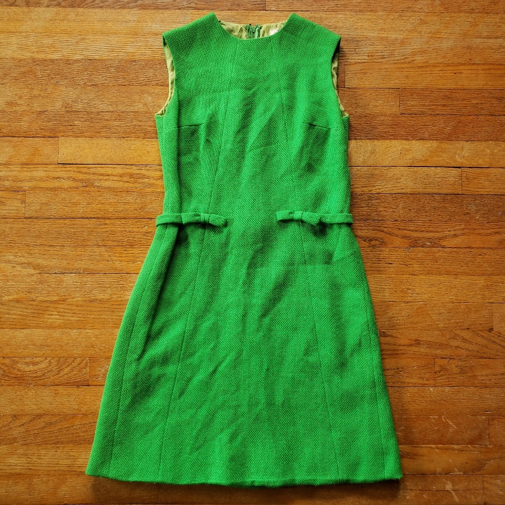 Green Sleeveless A-Line Dress